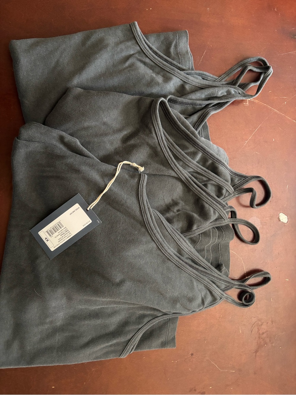 New Universal Thread Women's Charcoal Ribbed Tank Top Lot 3